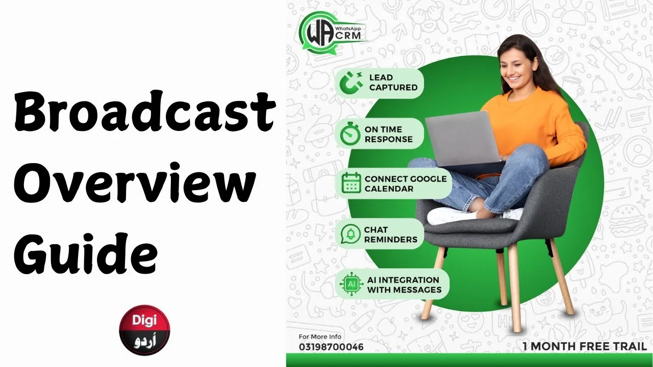 WhatsApp CRM Live Broadcast Overview Guide Send Messages Compaigns